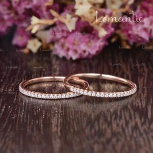 2 white gold half eternity rings